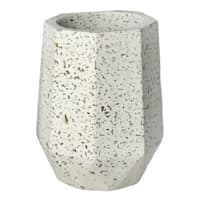 Crosby St. Mica White Terrazzo Cement Tumbler, 4.4"
