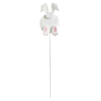 Homespun Easter Bunny Bottom Yard Pick, 3"