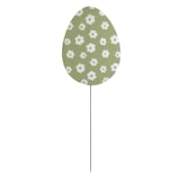 Honeybloom Green Printed Easter Egg Yard Pick, 5"