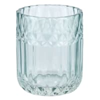 Providence Diana Blue Textured Glass Tumbler, 3.9"