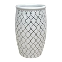 Providence Charlotte White & Gold Checkered Tumbler, 4.7"