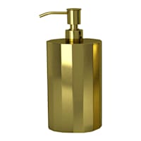 Providence Florence Gold Metal Soap Dispenser, 7"
