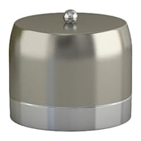 Providence Esme Silver Matte & Shiny Steel Jar, 5"
