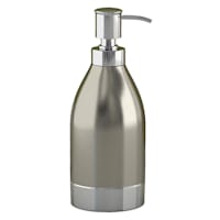 Providence Esme Silver Matte & Shiny Steel Soap Dispenser, 7"