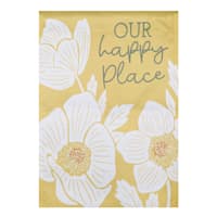 Honeybloom Our Happy Place Garden Flag, 18"