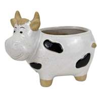 Indoor Cow Ceramic Pot, Extra Small