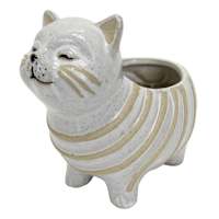 Indoor Cat Ceramic Pot, Extra Small