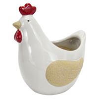 Indoor Rooster Ceramic Pot, Extra Small