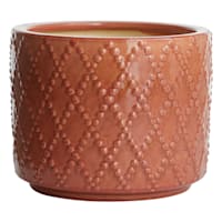 Indoor Blush Reactive Glaze Diamond Planter, Large