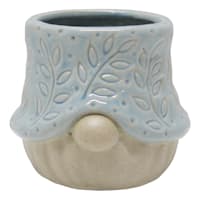 Indoor Blue Hat Gnome Planter, Extra Small