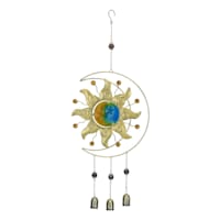 Glass Sun Metal Wind Chime, 31"