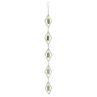 Found & Fable Metal Diamond Gold Wind Chime, 50"