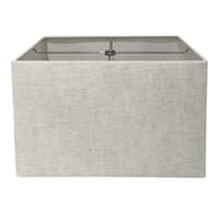 Light French Grey Rectangle Medium Table Lamp Shade, 14x15x10