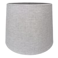 Light French Grey Tapered Drum Large Table Lamp Shade, 13x17x12