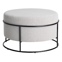 Crosby St. Maddox Ottoman, Grey