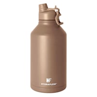Hydraflow Khaki Steel Crusader Bottle with Dual Lid, 64oz