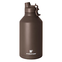 Hydraflow Cocoa Crusader Steel Bottle with Dual Lid, 64oz