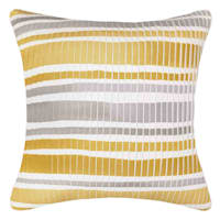 Gold Sleek Striped Throw Pillow, 18"