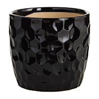 Crosby St. Elena Black Indoor Ceramic Planter, Medium