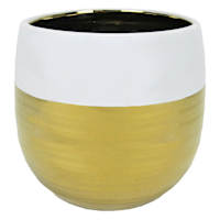 Crosby St. Indoor Silver & White Planter, 6"