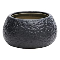 Crosby St. Indoor Black Textured Bowl Pot, 7"