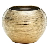 Crosby St. Indoor Gold Round Textured Planter, 5"
