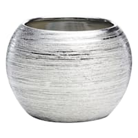 Crosby St. Indoor Silver Round Textured Pot, 4"