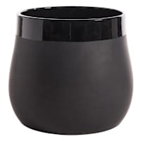 Crosby St. Indoor Two-Tone Black Planter, 9"