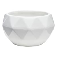 Crosby St. Indoor White Geometric Planter, 6.7"