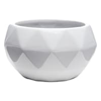 Crosby St. Indoor Grey Geometric Planter, 6.7"