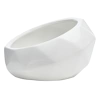 Crosby St. Indoor White Bias Geometric Planter, 6.5"
