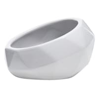 Crosby St. Indoor Grey Bias Geometric Planter, 6.5"