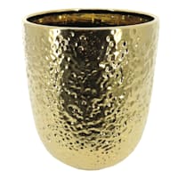 Found & Fable Indoor Gold Dimple Tall Planter, 9.5"