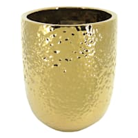 Found & Fable Indoor Gold Dimple Tall Planter, 6"