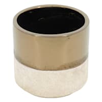 Found & Fable Indoor Two-Tone Gold & Neutral Pot, 5.5"