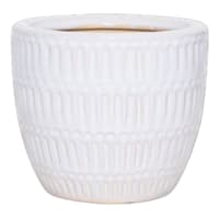 Found & Fable Indoor White Glazed Ceramic Nico Pot, 5.1"