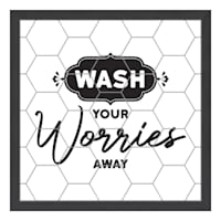 Wash Your Worries Away Faux Tile Wall Decor, 16"