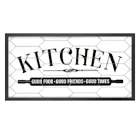 Kitchen Faux Tile Wall Decor, 24x12