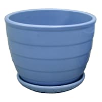 Indoor Blue Beehive Ceramic Pot, Small