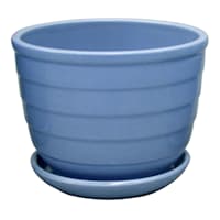 Indoor Blue Beehive Ceramic Pot, Small
