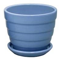 Indoor Blue Beehive Ceramic Pot, Extra Small