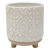 Tracey Boyd Indoor White Ceramic Footed Pot, Small