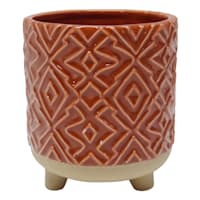 Tracey Boyd Indoor Rust Ceramic Footed Pot, Small