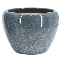 Ty Pennington Indoor Blue Bubble Glaze Ceramic Planter, Small