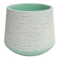 Ty Pennington Indoor Green Concrete Rope Pot, Small