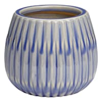 Ty Pennington Indoor Blue Clearwater Glazed Planter, Medium