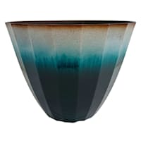 Blue Palm Outdoor Planter, Small