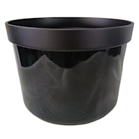 Crosby St. Black Two-Tone Outdoor Planter, Medium