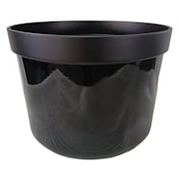 Crosby St. Black Two-Tone Outdoor Planter, Large