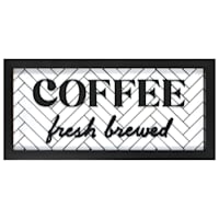 Coffee Fresh Brewed Framed Wall Decor, 18x8